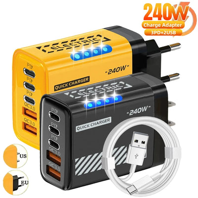 240W GaN Desktop Charger Fast Charging Adapter 10A USB | SAMAG