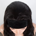 Lekker Clearance Long Black Half Headband Wig Body Wave 100% Human Hair Wigs For Women Brazilian Remy Hair Full Machine Made