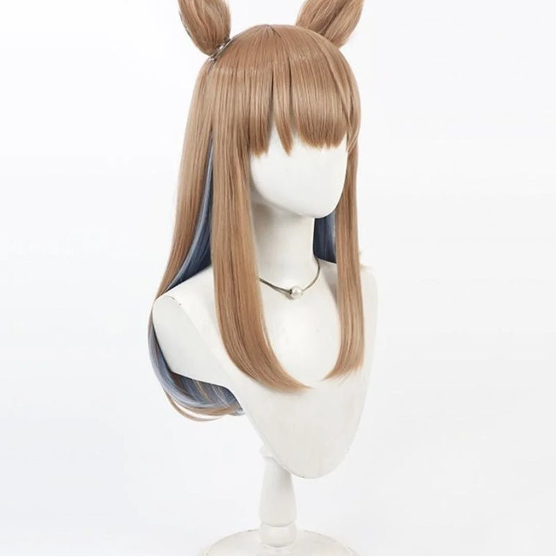 Uma Musume: Pretty Derby Cosplay Almond Eye Wig Halloween anime party heat-resistant synthetic light brown wig