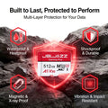 128GB Micro TF SD Card 64GB-512GB UHS-I U3 V30 High Speed Memory Card for Switch Smartphone Tablet Sports Camera with Adapter