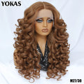 24 Inch Synthetic Lace Front Wigs For Black Women Curly Afro Lace Wigs for Afro Women Chocolate Brown Lace Front Wigs For Woman
