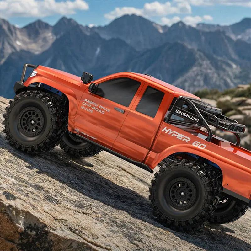 Hyper Go H8E 1 8 Brushless Electric 4Wd Rc Climbing Off Road Truck Differential Lock High Low Speed Pc Body Upgraded Nylon Axle