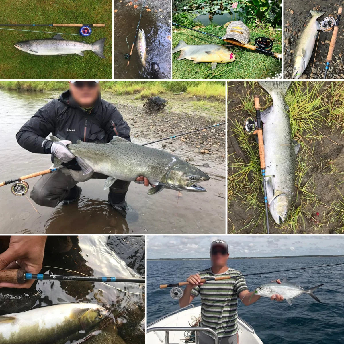 Maxcatch V-Switch Fly Fishing Rod Kit 4-8WT 10/11FT Moderate Fast Action Rod Reel Line Combo Switchable Fighting Butt Travel Kit