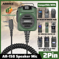 ABBREE AR-158 2Pin Rechargeable Microphone Mic Speaker Volume PTT Tangent For Baofeng UV 5R BF 888S UV 21 PRO Two Way Radio