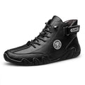 CLOHOO Hand-Sewn Octopus Design Men's Short Boots High-Top Leather Riding Boots Stylish Men's Footwear