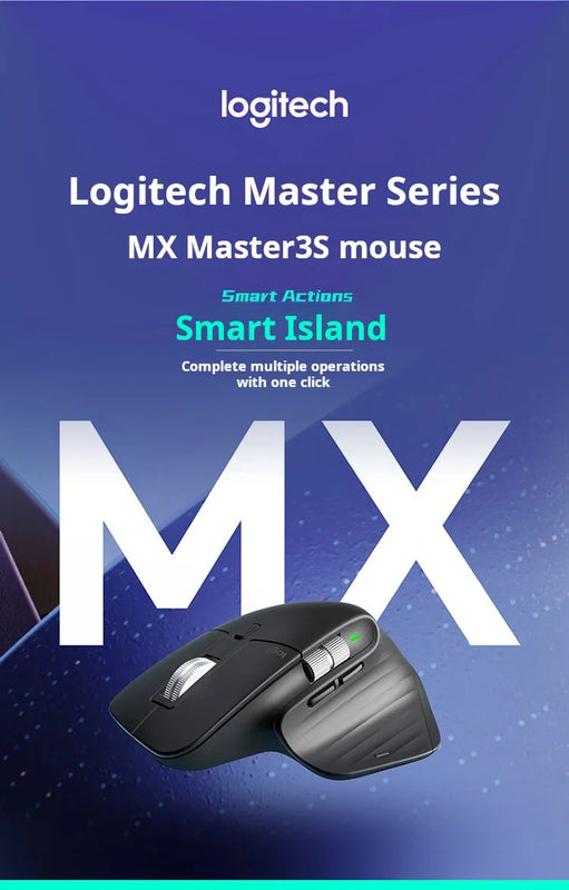 NEW Original Logitech MX Master 3S Wireless Bluetooth Mouse Business Office Softtone Mouse Ergonomic Business Office Mouse