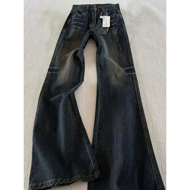 Classic Retro Flare Denim Men's Jeans Bootcut Stretch | SAMAG