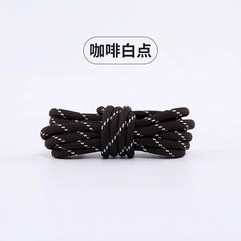 Length 100cm DIY Freedly Round Leather Colorful MIU Shoelaces Canvas Casual  Boots Shoe Laces Rope Shoestrings