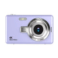 4K HD Digital Camera 16X Digital Zoom Compact CCD Camera Portable Vintage Vlog Camera for Students Travel 2.4 Inch IPS Screen