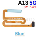 New For Samsung A13 A135 A136 A137 A03s A037 Home Button Fingerprint Sensor Flex With Power Key Button Flex Cable