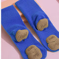 Blue Silicone Anti Slip Cotton Grip Socks Unisex Adult Kids Ballet Contemporary Chinese Dance Yoga Barre Floor Practice Socks