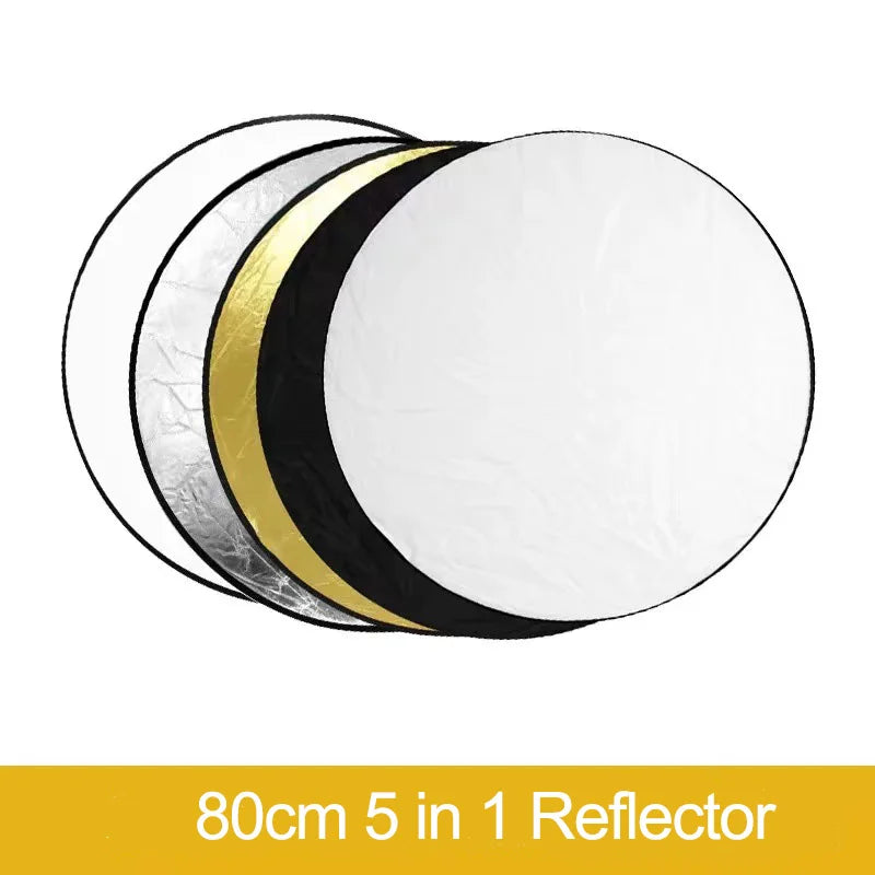 Selens 5 in 1 Collapsible Reflector Board Oval Portable Light Diffuser With Bag for Photo Studio Live Photography Kits 반사판