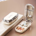 Tablet Divider Tablet Cutter with Storage Compartment for Small and Large Tablets Multiple Pill Cutters for Travel & Pets Daily