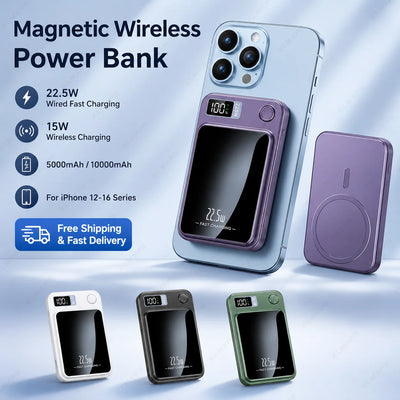 Magnetic Wireless Power Bank 5000mAh 10000mAh 22.5W Fast | SAMAG