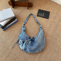 Korean Hobo Bags Women Comfortable and Versatile Texture Crossbody bags Denim Storage Bag Casual Trendy Simple Shoulder bag sacs