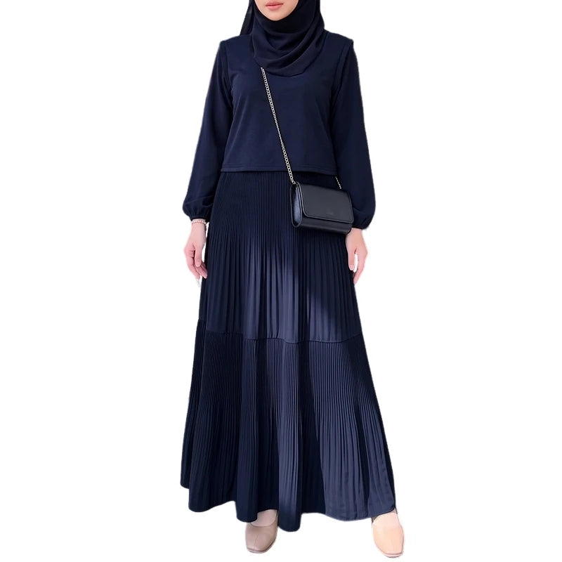 ZANZEA Muslim Women Maxi Dress Modest Fashion Hijab | SAMAG