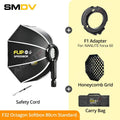 SMDV Flip 32 Quickly Release Parabolic Out Door Softbox for Godox Flash Soft box V1 AD100PRO AD300PRO V860III AD200
