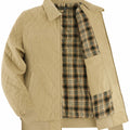 US size men's zipper pure cotton duck canvas quilted coat - Detroit thick and warm flannel jacket
