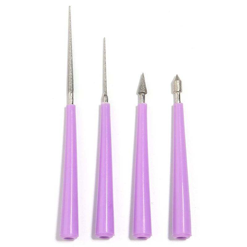 Diamond Reaming Needle Drill Grinding Shaped File DIY Enlargement Bead Hole Reamer Pearls Crystals Jewelry Jades Processing Tool
