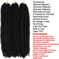 Synthetic Crochet Braiding Hair Extensions Dreadlocks Ombre Brown Colored X-TRESS Soft Straight Faux Locs Braids Hair For Women
