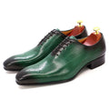 Mens Oxford Genuine Leather Shoes Whole Cut Fashion Pointed Toe Lace-up Formal Business Wedding Dress Shoes for Men