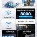 KAMRUI 18.5"Laptop Computer Intel N150/AMD R3 4300U 16GB DDR4 512GB M.2 SSD Windows11 PRO 8000mAh Battery Wifi5 Desktop Notebook