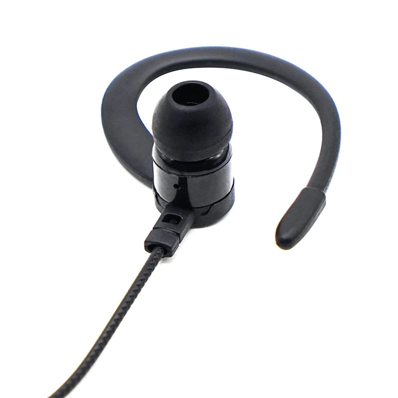 EarHook Headset for BF760 BF996 Walkie Talkie, K-Plug Wired Microphone, Two Way Ham Radio Earphone