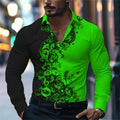Men'S Stylish Red Floral Print Dress Shirt - Casual Long | SAMAG