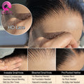 Widow's Peak M Hairline 13x6 HD Lace Front Wig 100% Human Hair Wig Silky Straight 13x4 HD Lace Frontal Wig Bleached Knots HD Wig