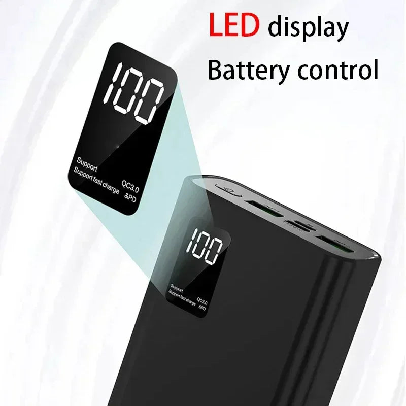 120W 50000mAh Portable Power Bank with LED Display Fast Charging High Capacity Powerbank for iPhone Samsung Huawei