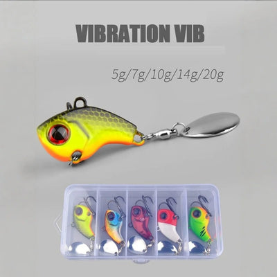 Lure Fishing Set: Wobbling Spinnerbait, Vibrating Metal | SAMAG