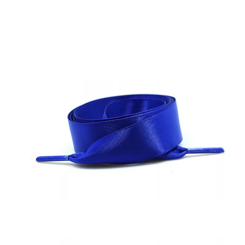 1 Pair Satin Silk Ribbon Shoelaces for Sneaker Shoe Laces Canvas Shoe Laces 2cm Width 80cm/100cm/120cm Length Shoelace