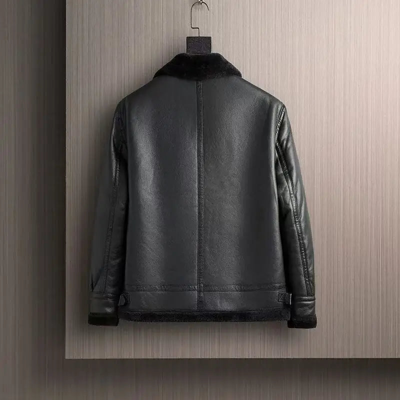 Men's Winter Suede Casual Pu Fur All-In-One Warm Jacket