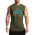 Muscleguys Sports Tank Top Men's Cotton Spring and Summer Thin Seamless Waistcoat Casual Sleeveless Wide Shoulder T-shirt
