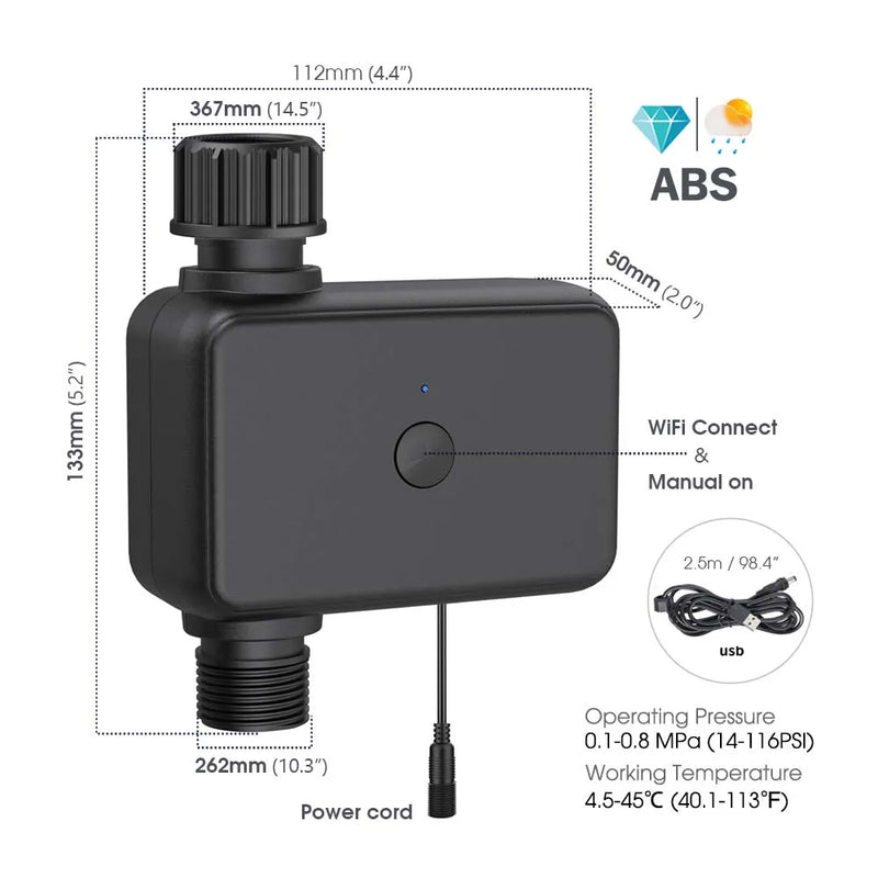 30-10m Garden Dual-band WiFi Timer Irrigation Set Supports Intelligent Voice Function APP Control Lawn Automatic Watering System
