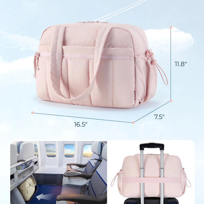 BAGSMART Travel Duffel Bag Gym Bag for Women with Wet Pocket Carry on Weekender Shoulder Boston bag Waterproof Beach bags
