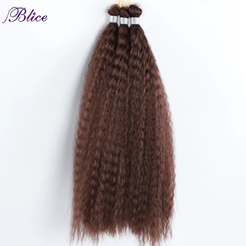 Synthetic Crochet Braiding Hair Bundles Sew In Afro Kinky Curly  Hair Extensions Strand Hook Braid Fake Hair 3pcs Deal