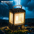 New Camping Lamp: Outdoor, Long Battery, Rechargeable/Solar, Retro Bedside Lamp, Tungsten Warm Light, Portable Handle