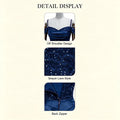 Royal Blue Star Sequin Mermaid Evening Dress Off Shoulder | SAMAG