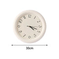 Wall Clock Non Ticking Rustic Modern Decorative Clock Round Time Clock Small Clock for Bathroom Office Bedroom Study Home