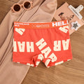 1-3pcs Women Cotton Panties Sports Boxer Underpants Ladies Breathable Letter Pants Mid-waist Beathable Cozy Boyshort Underwear