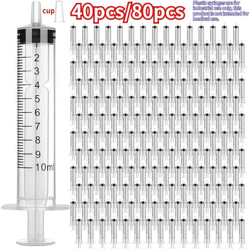 10ml Plastic Syringes Are Suitable for Partying, Measuring, Watering, Refilling, and Feeding Pets