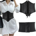 Women's Corset Body Shapewear Sexy Wide Leather Belt Cummerbunds Strap Belts for Women High Waist Slimming Corsets and Bustiers