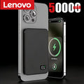 Lenovo 500000mAh Thin Magnetic Wireless Power Bank PD22.5W Fast Charging Portable External Battery for Magsafe For iPhone Huawei