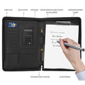 1Set A4 Zipper Binder Multifunctional Document Organizer Folder Office Portfolio Business Folder Portfolio Binder Organizer