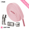 New Press Lock Shoelaces without ties Elastic Laces Sneaker 8MM Widened Flat No Tie Shoe laces Kids Adult Shoelace for Shoes
