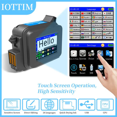 Iottim 12.7mm Mini Portable Inkjet Printer Small Business | SAMAG