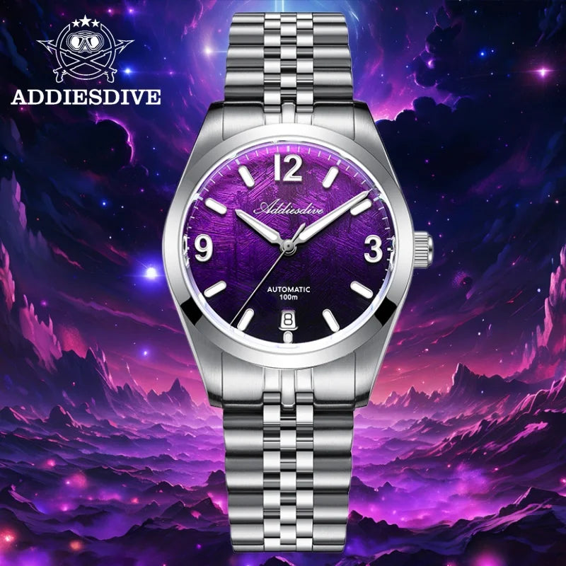 ADDIESDIVE AD2547 Watch For Men Sapphire Glass 10Bar Waterproof BGW9 Super Luminous Japanese 8215 Automatic Mechanical Watches