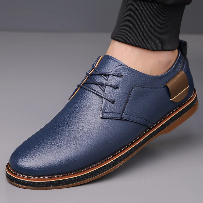 DIMANYU Men Casual Derby Shoes Lace‑Up Business Casual Men's Oxford Shoes Comfort Male Daily Walking Dress Footwear
