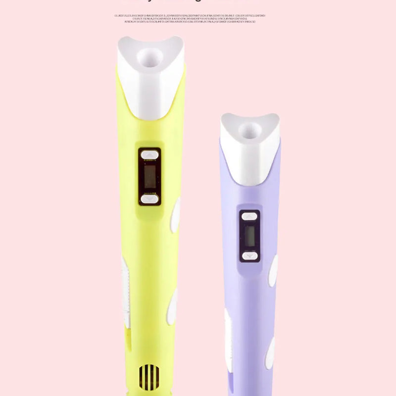 3D Pen Drawing Printing Pen With LCD Screen Compatible PLA Filament Toys Safe Paiting for Children DIY Christmas Birthday Gift